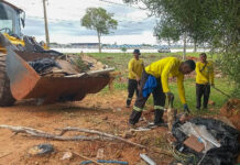 Equipes do GDF trabalham no entorno do Autódromo de Brasília antes da reabertura do espaço