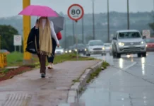 Inmet alerta para semana de chuva forte no DF