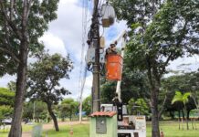 Iluminação do Parque da Cidade passa por manutenção