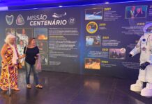 Exposição sobre Missão Centenário aproxima estudantes da ciência e desperta o interesse para novos talentos